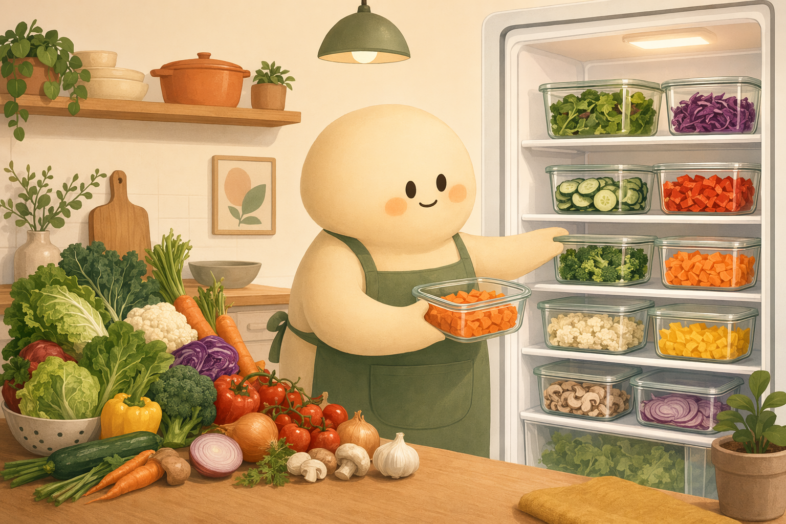 厨房类比：食材整理成分类食材盒